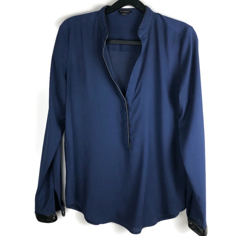 Black and Blue Ann Taylor Blouse XS